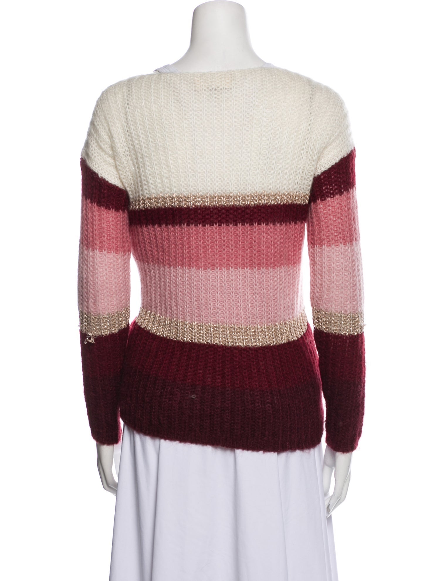 La Maille Sezane Striped Bateau Neckline Sweater